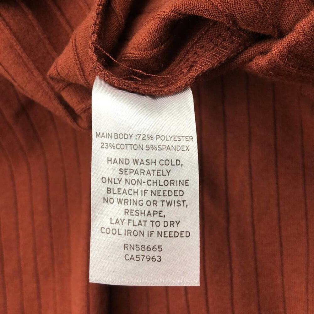 Abound: Ribbed Flare Rust Pants - Picture 7 of 9